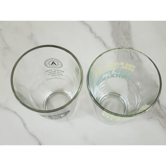 Red Brick Ale Blonde German Styler Lager Pint Beer Clear Glass 16oz Drinkware x2 - Picture 10 of 13